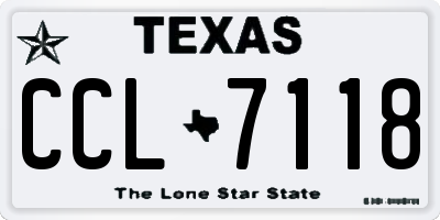 TX license plate CCL7118