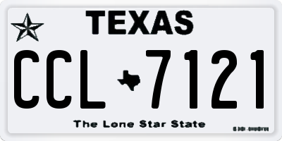 TX license plate CCL7121