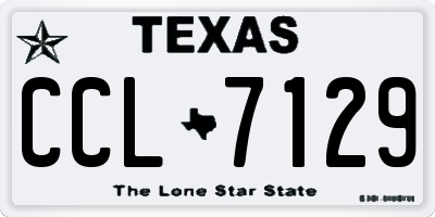 TX license plate CCL7129
