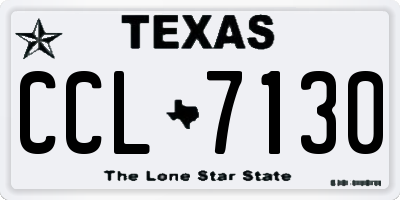 TX license plate CCL7130