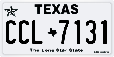 TX license plate CCL7131