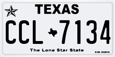 TX license plate CCL7134