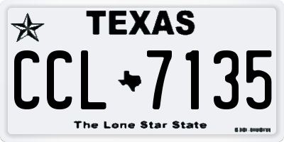 TX license plate CCL7135