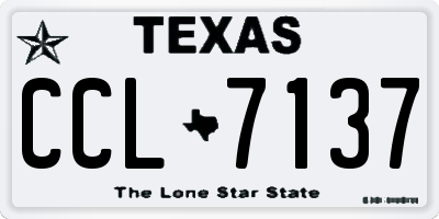 TX license plate CCL7137
