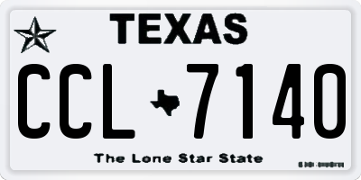 TX license plate CCL7140