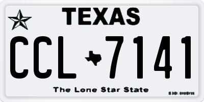 TX license plate CCL7141