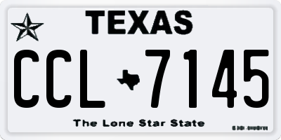 TX license plate CCL7145
