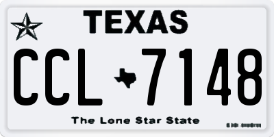 TX license plate CCL7148