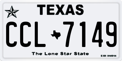 TX license plate CCL7149