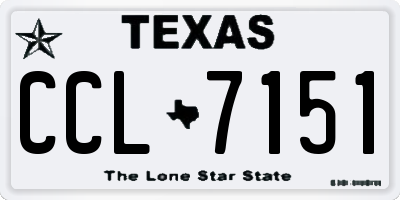 TX license plate CCL7151