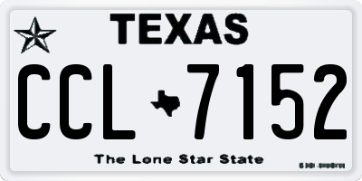 TX license plate CCL7152