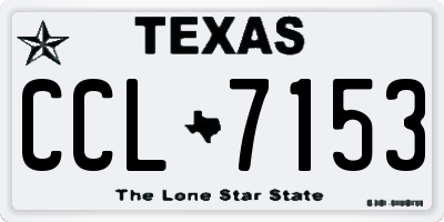 TX license plate CCL7153