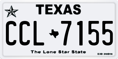 TX license plate CCL7155