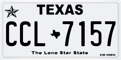 TX license plate CCL7157