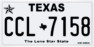 TX license plate CCL7158