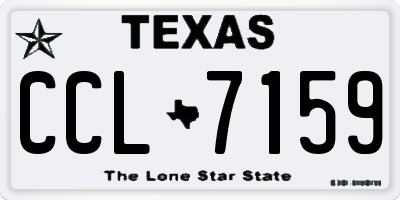 TX license plate CCL7159