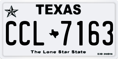 TX license plate CCL7163