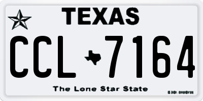 TX license plate CCL7164