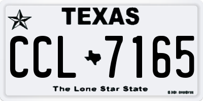 TX license plate CCL7165