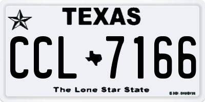 TX license plate CCL7166