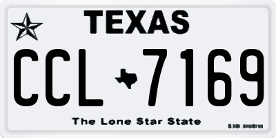 TX license plate CCL7169