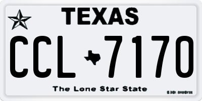 TX license plate CCL7170