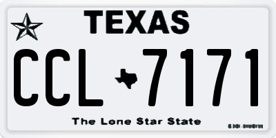 TX license plate CCL7171