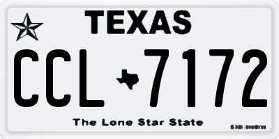 TX license plate CCL7172