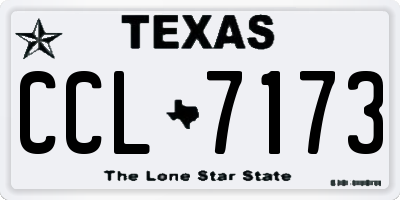 TX license plate CCL7173