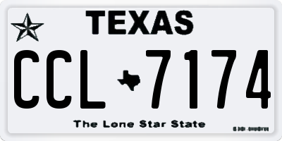 TX license plate CCL7174