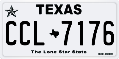 TX license plate CCL7176