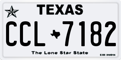 TX license plate CCL7182
