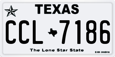 TX license plate CCL7186