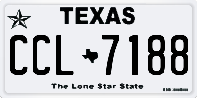 TX license plate CCL7188