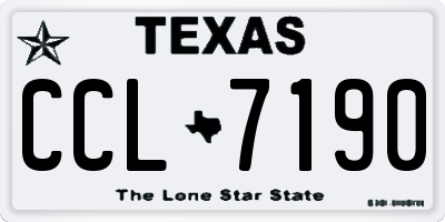 TX license plate CCL7190