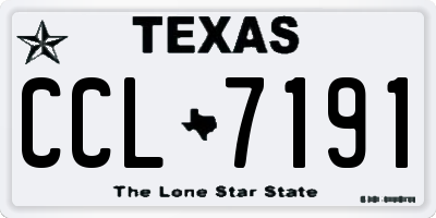 TX license plate CCL7191