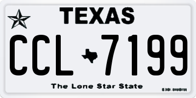 TX license plate CCL7199