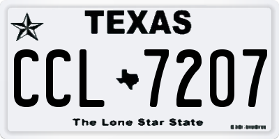 TX license plate CCL7207