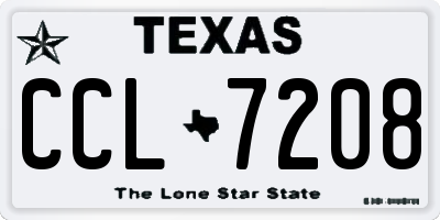 TX license plate CCL7208