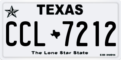 TX license plate CCL7212