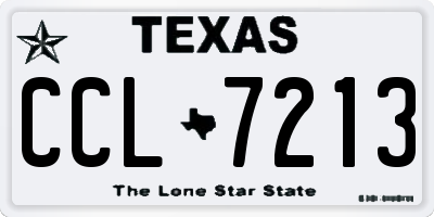TX license plate CCL7213