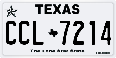 TX license plate CCL7214