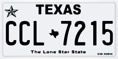 TX license plate CCL7215