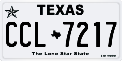 TX license plate CCL7217