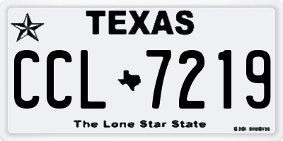 TX license plate CCL7219