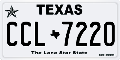 TX license plate CCL7220