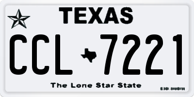 TX license plate CCL7221