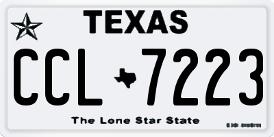 TX license plate CCL7223