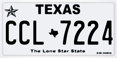 TX license plate CCL7224