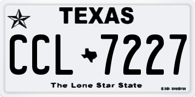 TX license plate CCL7227
